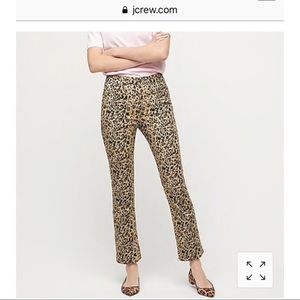 Jcrew knockout crop print in leopard